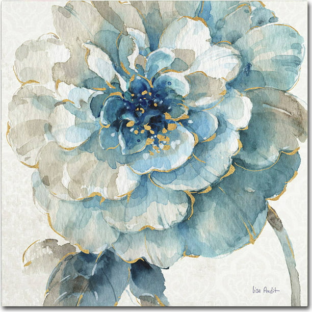 Trademark Fine Art Blue Dance I by Lisa Audit 16x16 Decorative Throw Pillow 